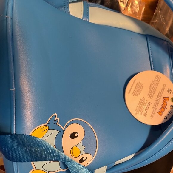 Pokemon Loungefly Piplup Mini Backpack Blue & White Faux Leather Read 4.5 x 9 x - Picture 14 of 16